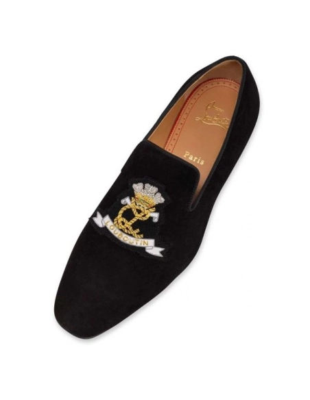 cheap Christian Louboutin Oxford Colonnaki Cruise Black Suede Leather sale