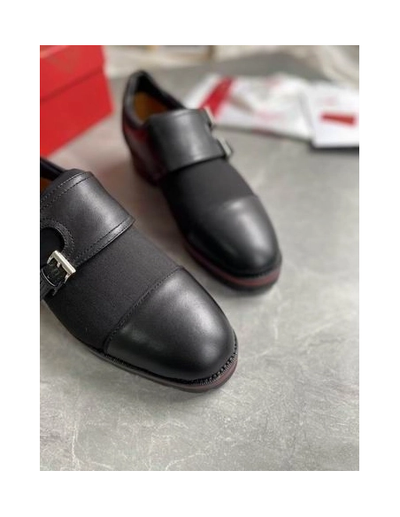 Cheap Christian Louboutin Mortisky Derby Flat Calfskin and Creative Fabric Black on Sale