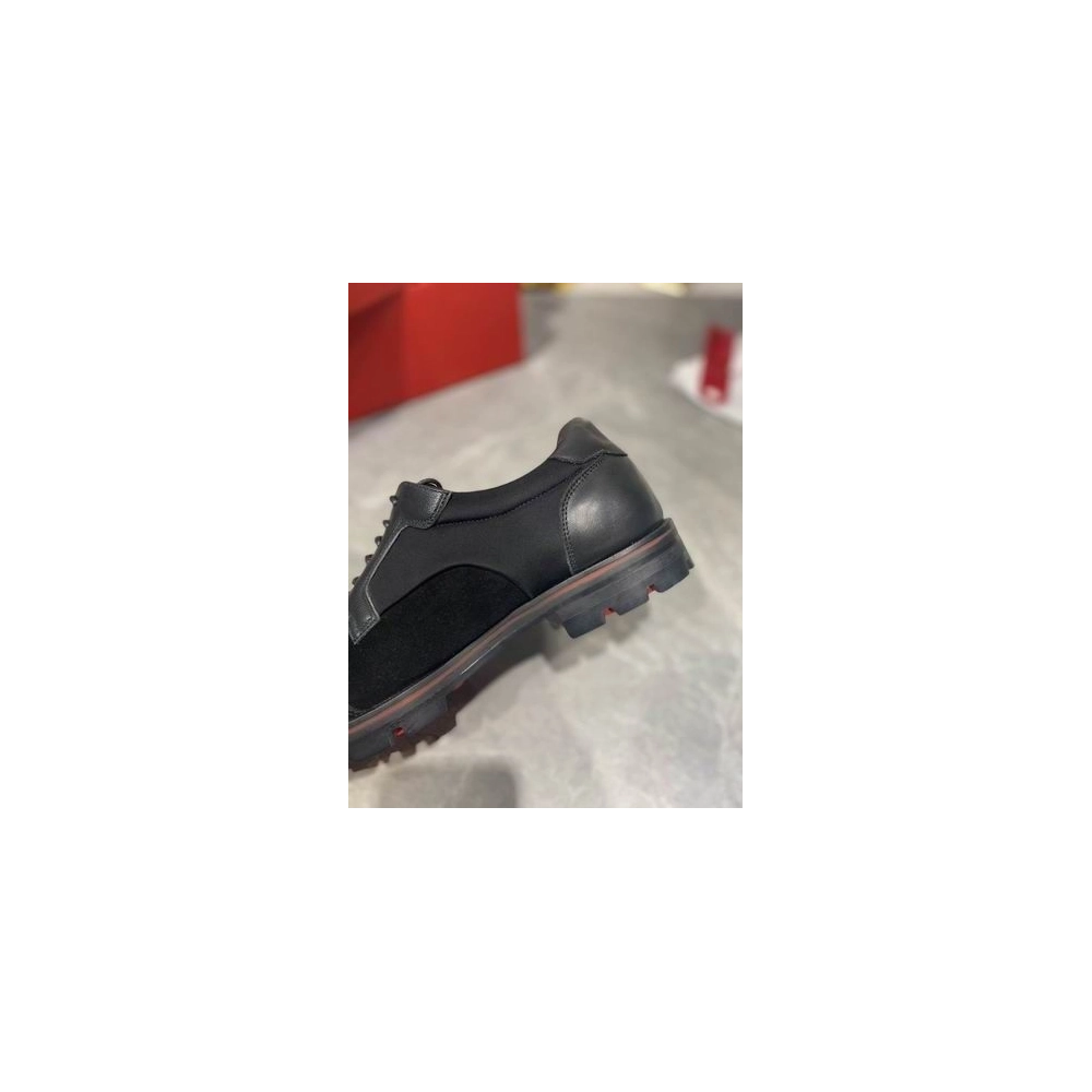 Knockoff Christian Louboutin Simon Derby Calfskin Suede Leather Black