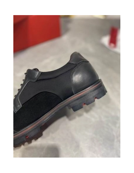 Knockoff Christian Louboutin Simon Derby Calfskin Suede Leather Black