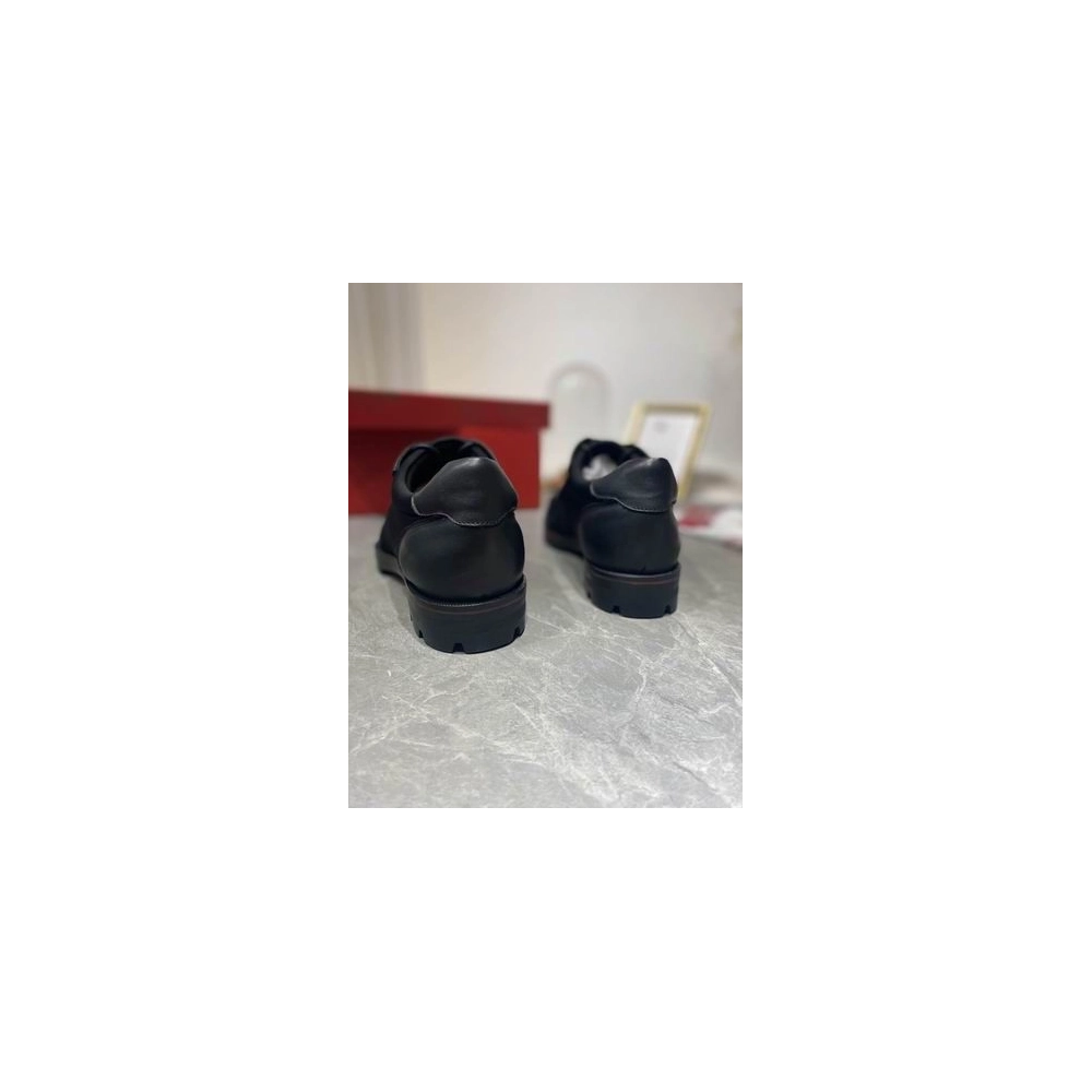 Knockoff Christian Louboutin Simon Derby Calfskin Suede Leather Black