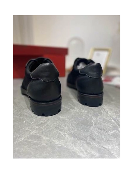 Knockoff Christian Louboutin Simon Derby Calfskin Suede Leather Black
