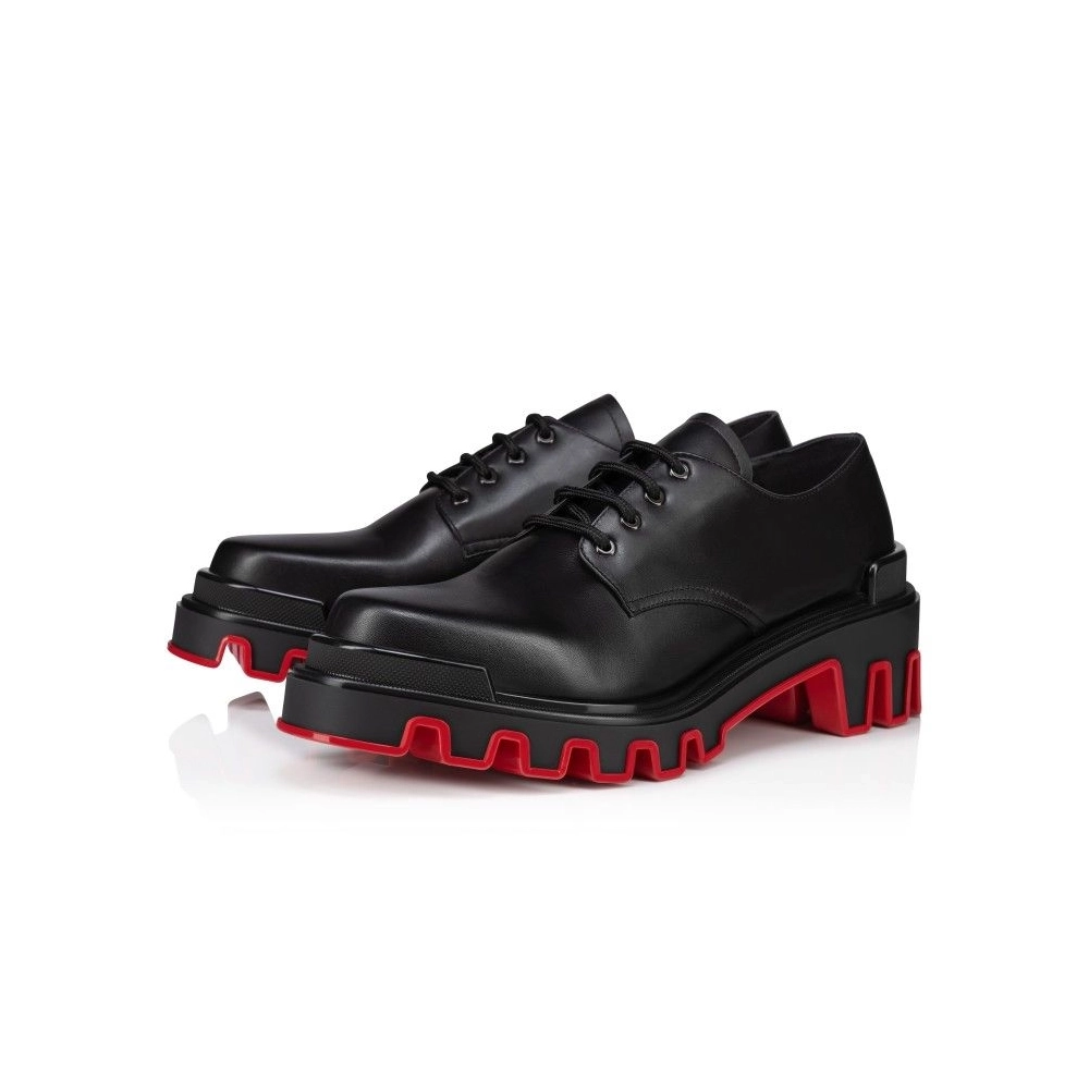 Cheap Christian Louboutin Trott Dune Derbies Calf Leather Black Sale Online
