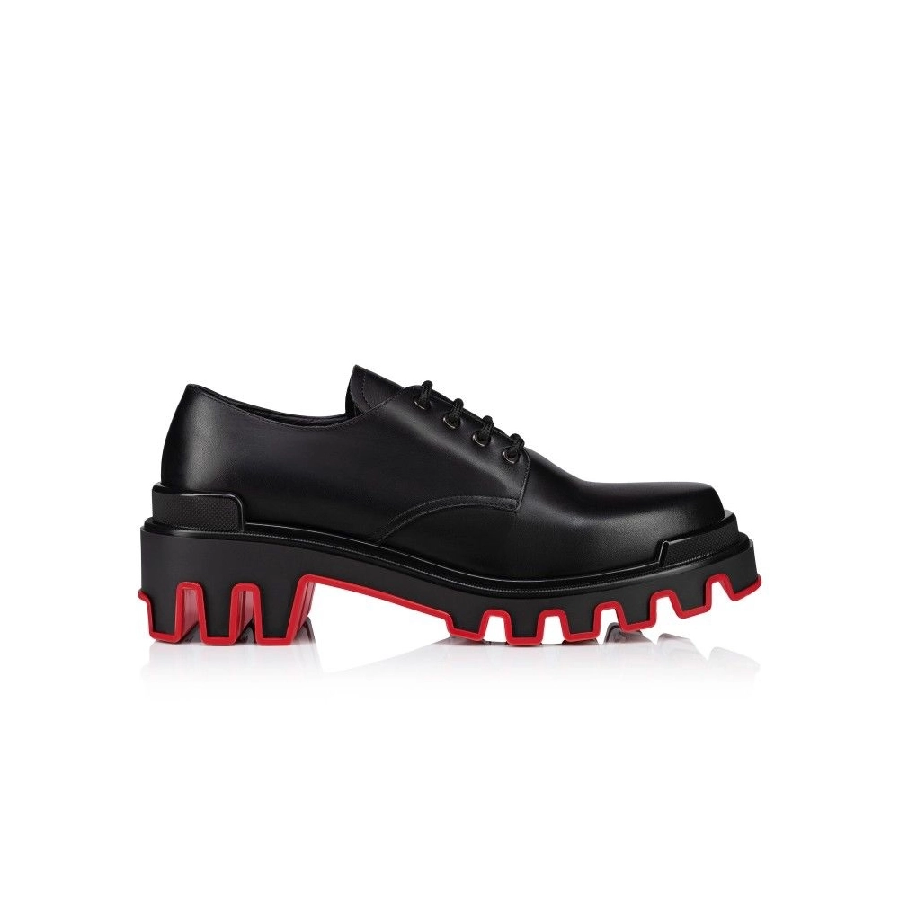 Cheap Christian Louboutin Trott Dune Derbies Calf Leather Black Sale Online