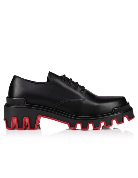 Cheap Christian Louboutin Trott Dune Derbies Calf Leather Black Sale Online