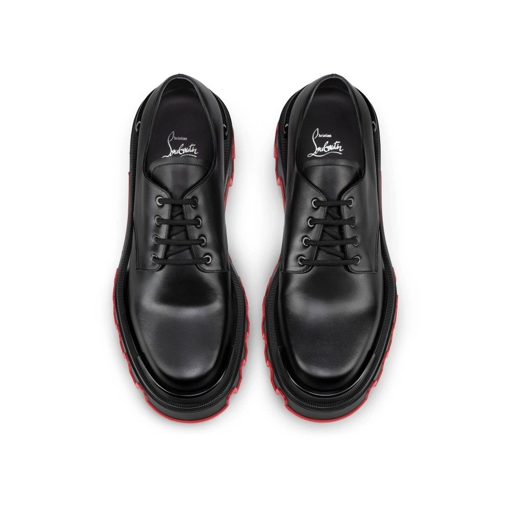 Cheap Christian Louboutin Trott Dune Derbies Calf Leather Black Sale Online
