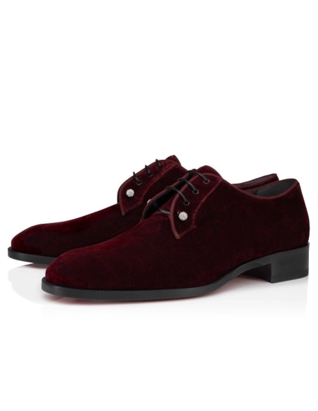 Knockoff Christian Louboutin Chambeliss Night Strass Derbies Velvet Brownie