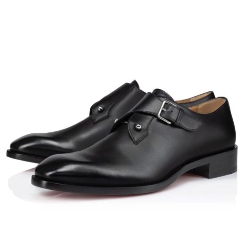 Cheap Christian Louboutin Chambelimonk Derbies Calf Leather Black on Sale