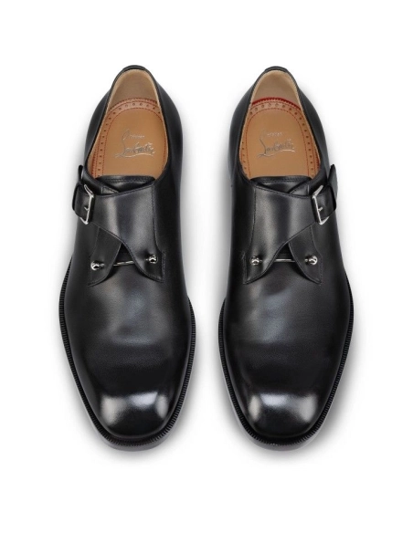 Cheap Christian Louboutin Chambelimonk Derbies Calf Leather Black on Sale