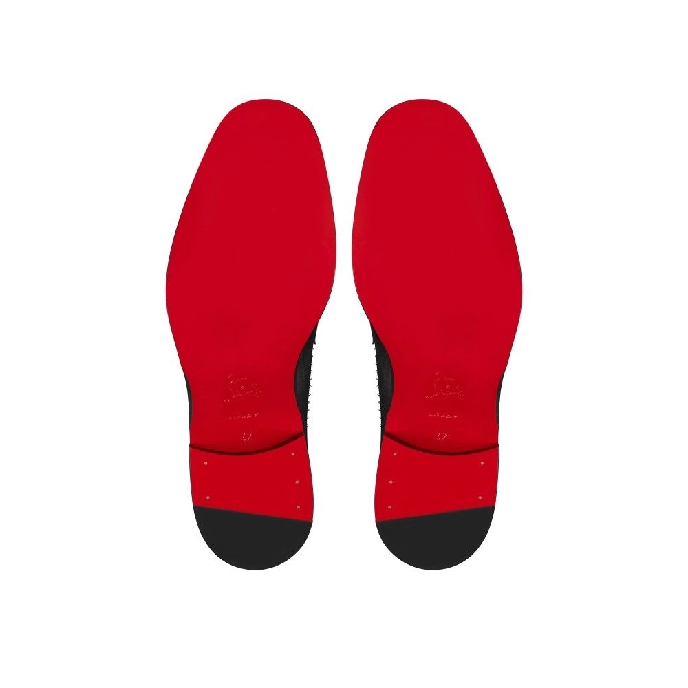 Fake Christian Louboutin Cocoriclou Derbies Calf Leather Black, Knockoff Christian Louboutin Shoes