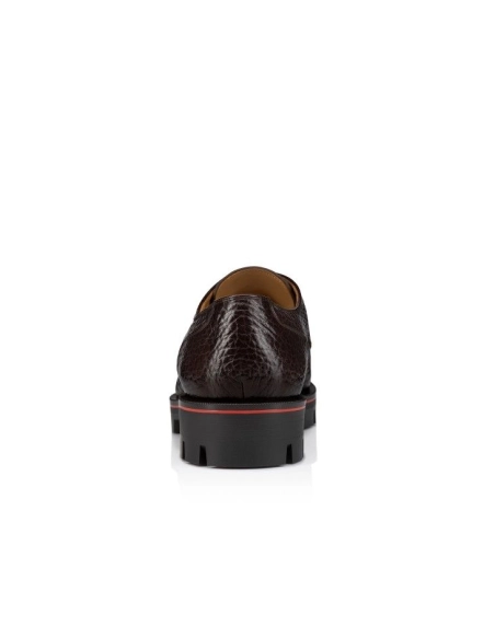 Replica Christian Louboutin Davisol Derbies Grained Calf Leather Corteccia