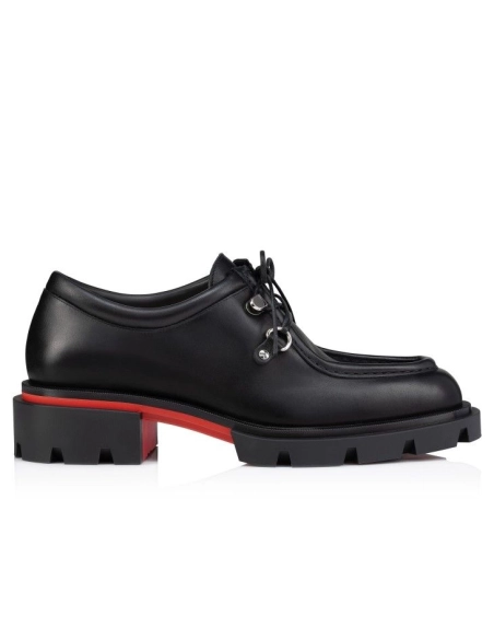 Fake Christian Louboutin Our Pabelito Derbies Calf Leather Black, Replica Christian Louboutin Shoes