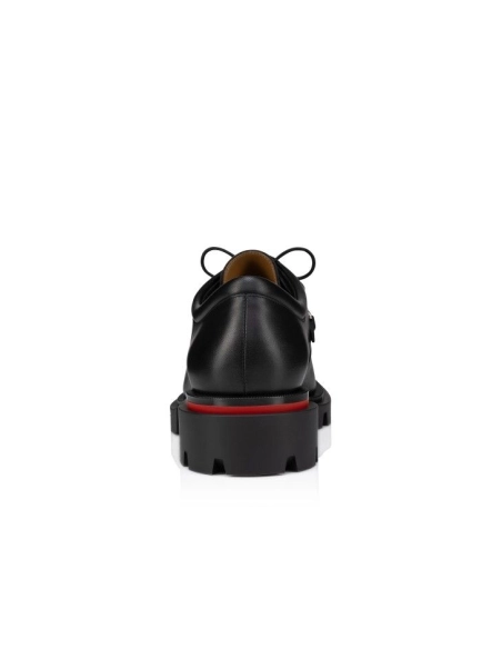 Fake Christian Louboutin Our Pabelito Derbies Calf Leather Black, Replica Christian Louboutin Shoes