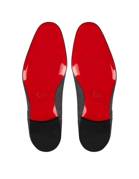 Discount Christian Louboutin Surcity Derby Shoes Suede Grey Crosta Leather Outlet Sale