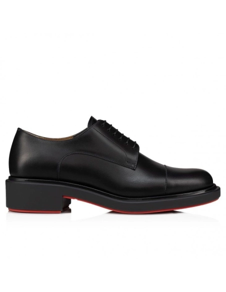 Knockoff Christian Louboutin Urbino Derbies Calf Leather Black, Replica Christian Louboutin Shoes