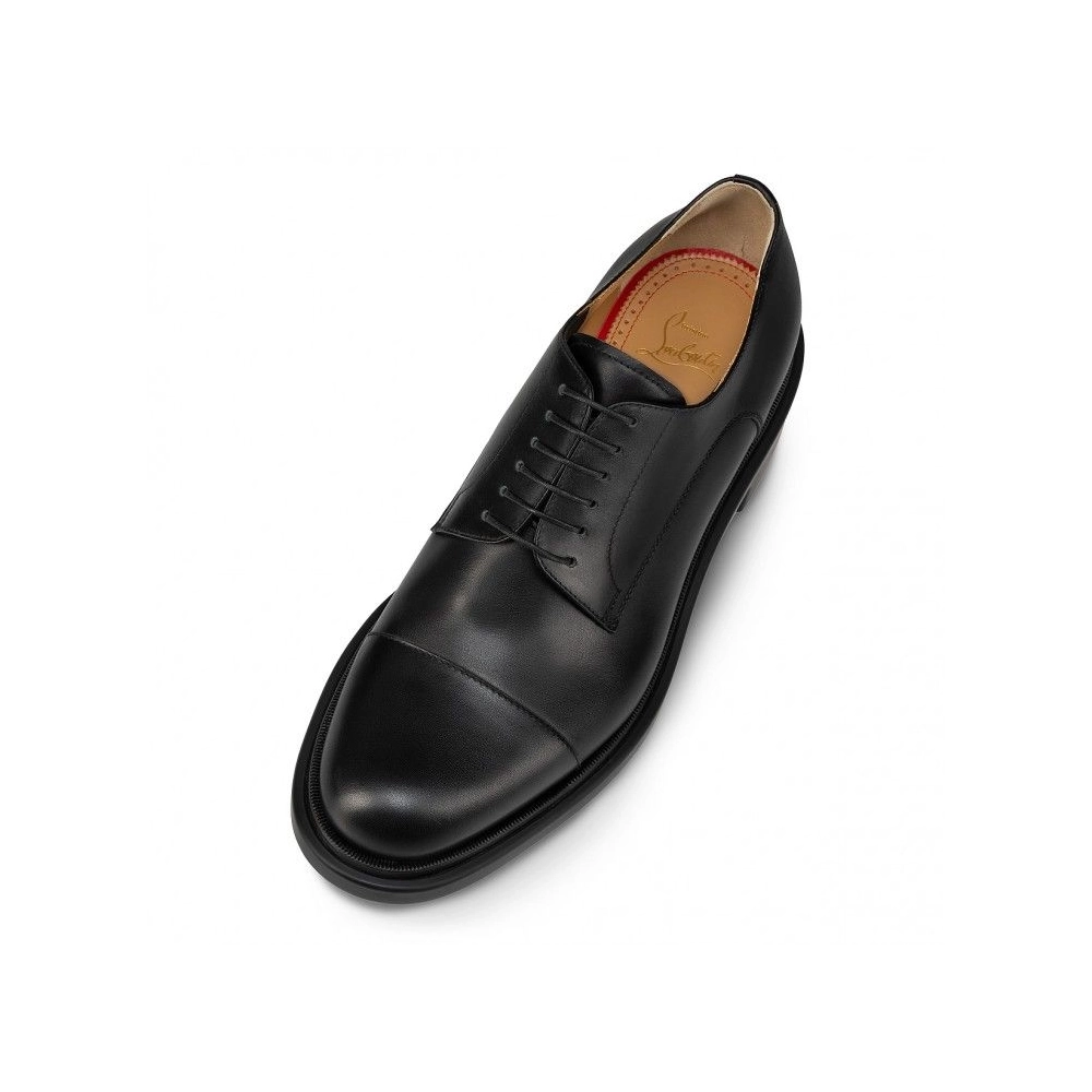Knockoff Christian Louboutin Urbino Derbies Calf Leather Black, Replica Christian Louboutin Shoes