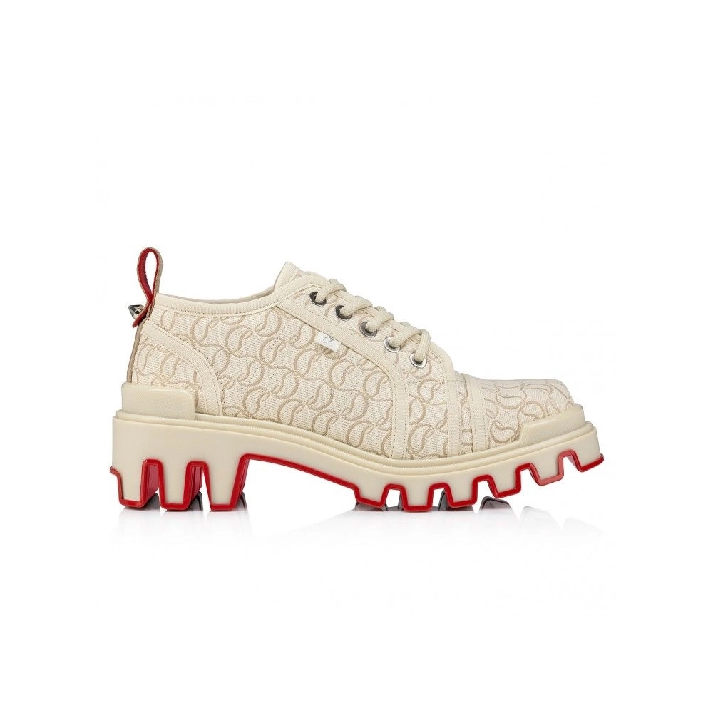 Cheap Christian Louboutin Panamic Dune Derbies Jacquard Monogram Cl Natural on Sale, Discount CL Shoes Outlet Store