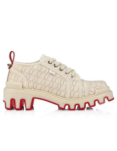 Cheap Christian Louboutin Panamic Dune Derbies Jacquard Monogram Cl Natural on Sale, Discount CL Shoes Outlet Store