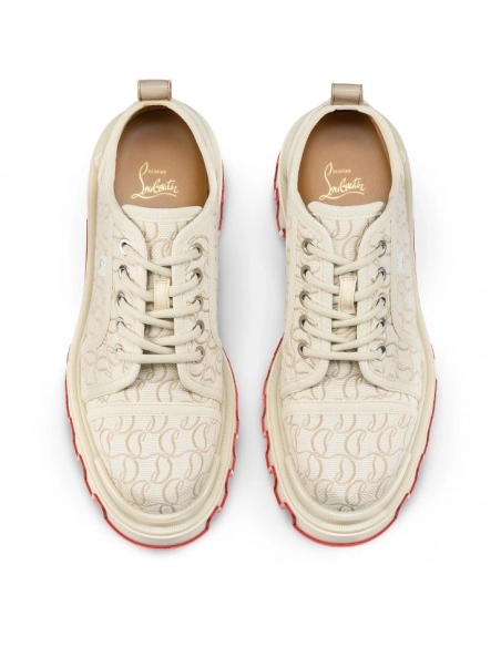 Cheap Christian Louboutin Panamic Dune Derbies Jacquard Monogram Cl Natural on Sale, Discount CL Shoes Outlet Store