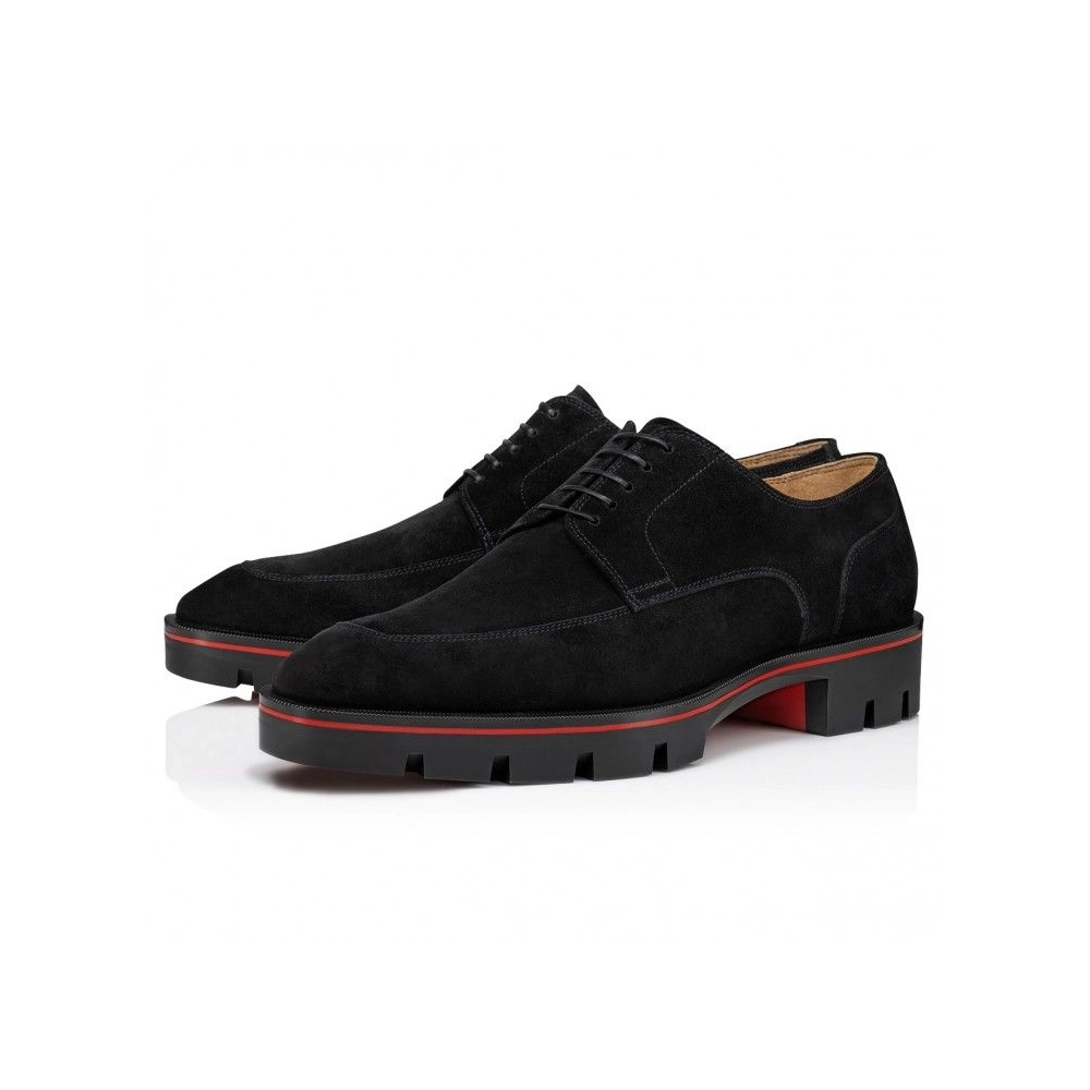 Cheap Christian Louboutin Davisol Derbies Leather Black, Discount Christian Louboutin Shoes Outlet Online