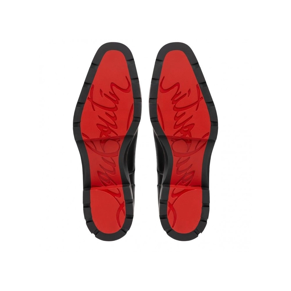 Replica Christian Louboutin Davisol Derbies Calf Leather Black, Fake Christian Louboutin Shoes