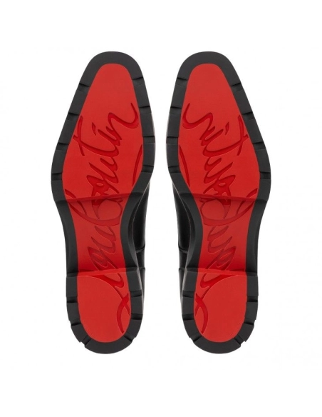 Replica Christian Louboutin Davisol Derbies Calf Leather Black, Fake Christian Louboutin Shoes