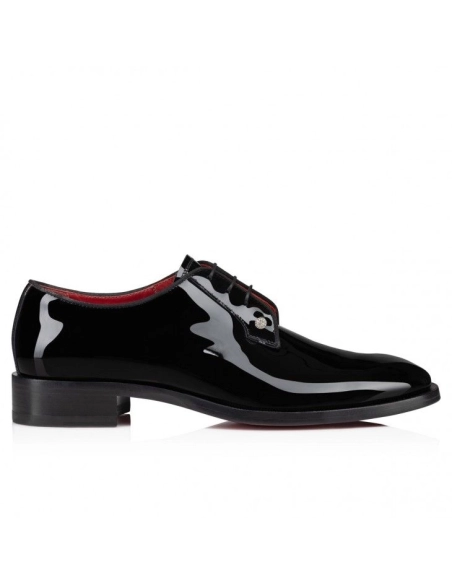 Discount Christian Louboutin Chambeliss Night Strass Derbies Patent Calf Leather Black, Cheap Christian Louboutin Shoes for Sale