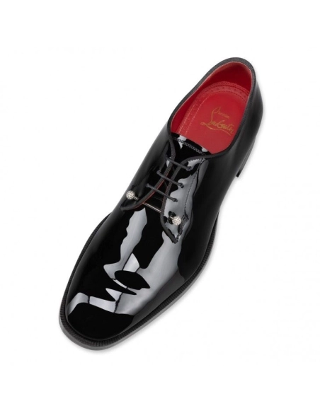 Discount Christian Louboutin Chambeliss Night Strass Derbies Patent Calf Leather Black, Cheap Christian Louboutin Shoes for Sale