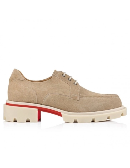 Fake Christian Louboutin Our Georges L Derbies Calf Leather Saharienne, Replica Christian Louboutin Shoes