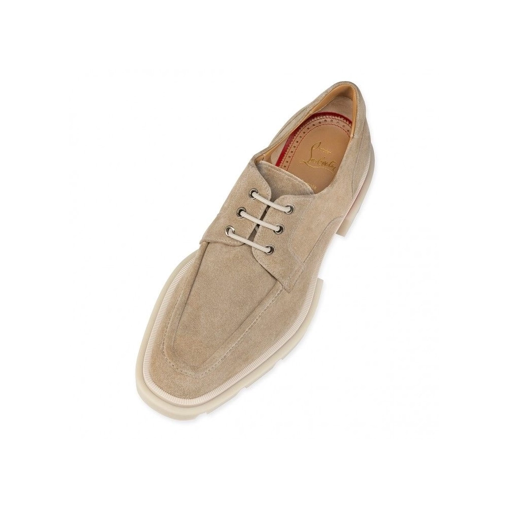 Fake Christian Louboutin Our Georges L Derbies Calf Leather Saharienne, Replica Christian Louboutin Shoes