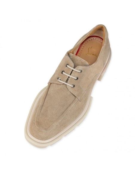 Fake Christian Louboutin Our Georges L Derbies Calf Leather Saharienne, Replica Christian Louboutin Shoes