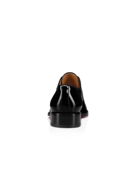 cheap Christian Louboutin Derby Chambeliss Flat Black Patent Calf sale
