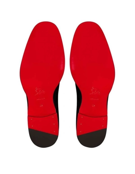 cheap Christian Louboutin Derby Marco Spikes Flat Black black Calf sale