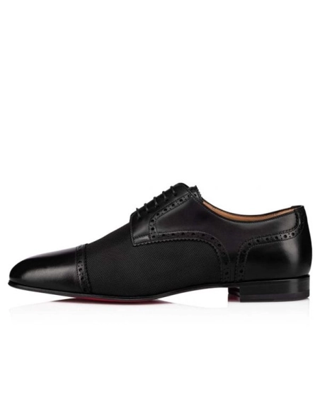 cheap Christian Louboutin Derby Eygeny Black Fabric sale