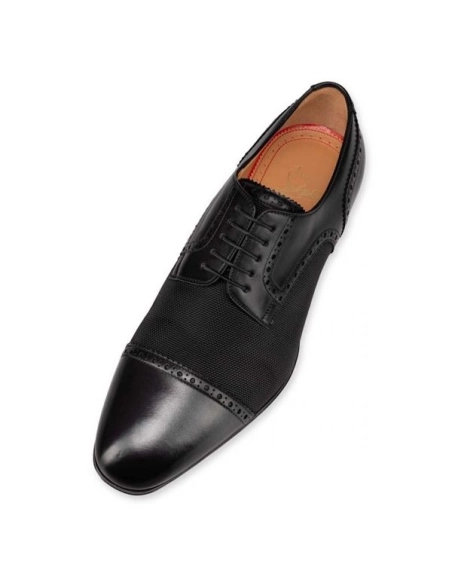cheap Christian Louboutin Derby Eygeny Black Fabric sale