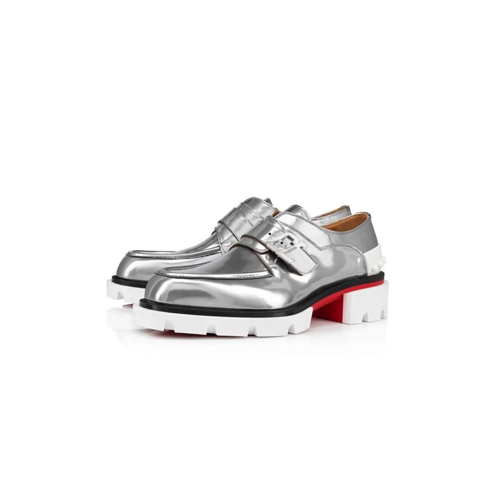 cheap Christian Louboutin Derby Our Georges Silver Antispecchio sale