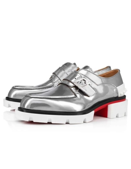 cheap Christian Louboutin Derby Our Georges Silver Antispecchio sale
