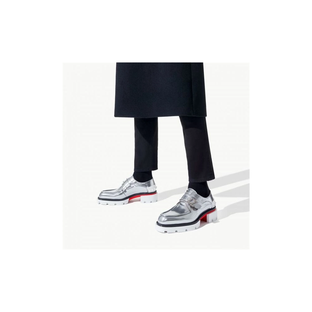 cheap Christian Louboutin Derby Our Georges Silver Antispecchio sale