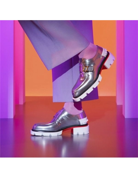 cheap Christian Louboutin Derby Our Georges Silver Antispecchio sale