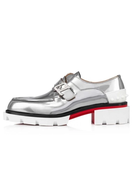 cheap Christian Louboutin Derby Our Georges Silver Antispecchio sale