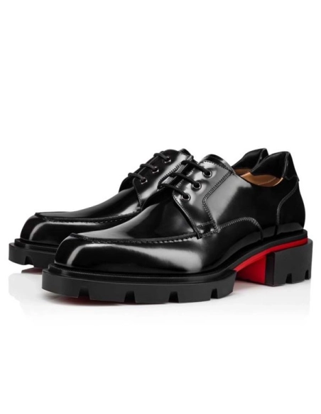 cheap Christian Louboutin Derby Our Georges Black Calf sale