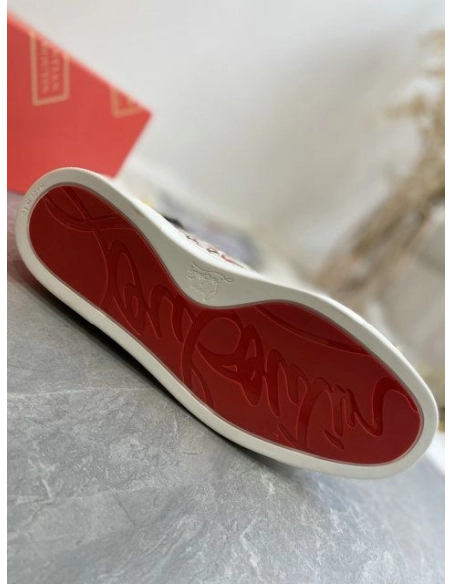 Fake Christian Louboutin Rantus Orlato High-top Men Sneakers Patent Graffiti Multicolor