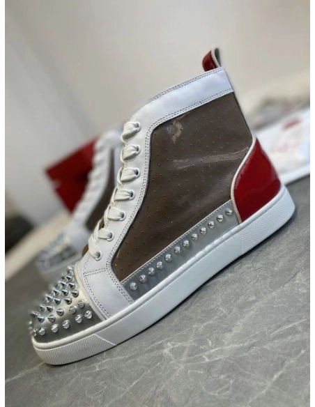 Cheap Christian Louboutin Sosoxy Sneakers Leather and PVC Multicolor for Sale