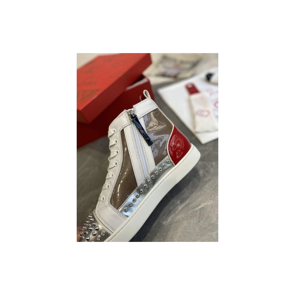 Cheap Christian Louboutin Sosoxy Sneakers Leather and PVC Multicolor for Sale