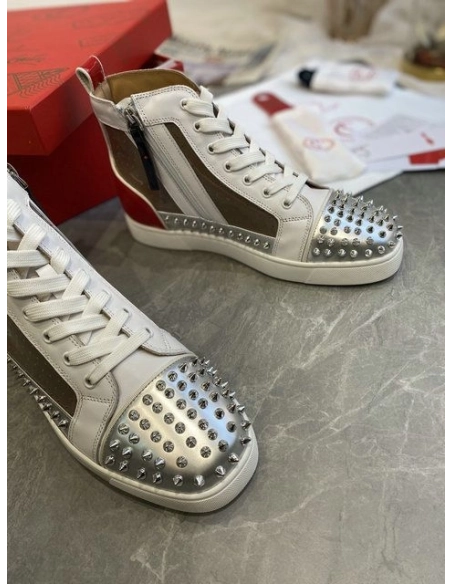 Cheap Christian Louboutin Sosoxy Sneakers Leather and PVC Multicolor for Sale