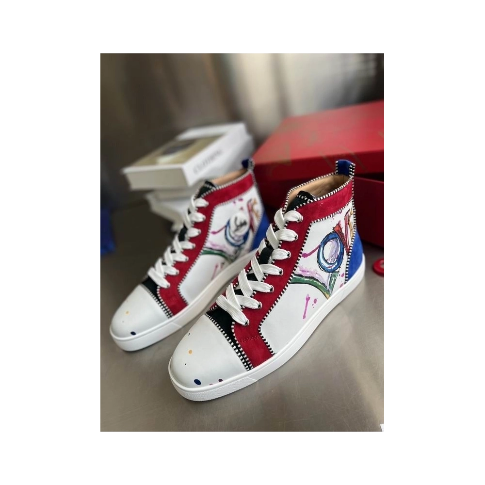 Discount Christian Louboutin Rantus Orlato Sneakers Love Calfskin Multicolor Outlet