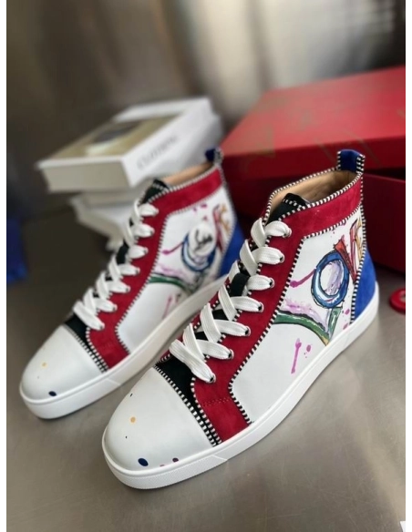 Discount Christian Louboutin Rantus Orlato Sneakers Love Calfskin Multicolor Outlet