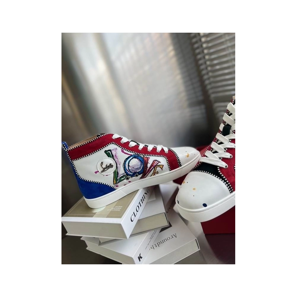 Discount Christian Louboutin Rantus Orlato Sneakers Love Calfskin Multicolor Outlet