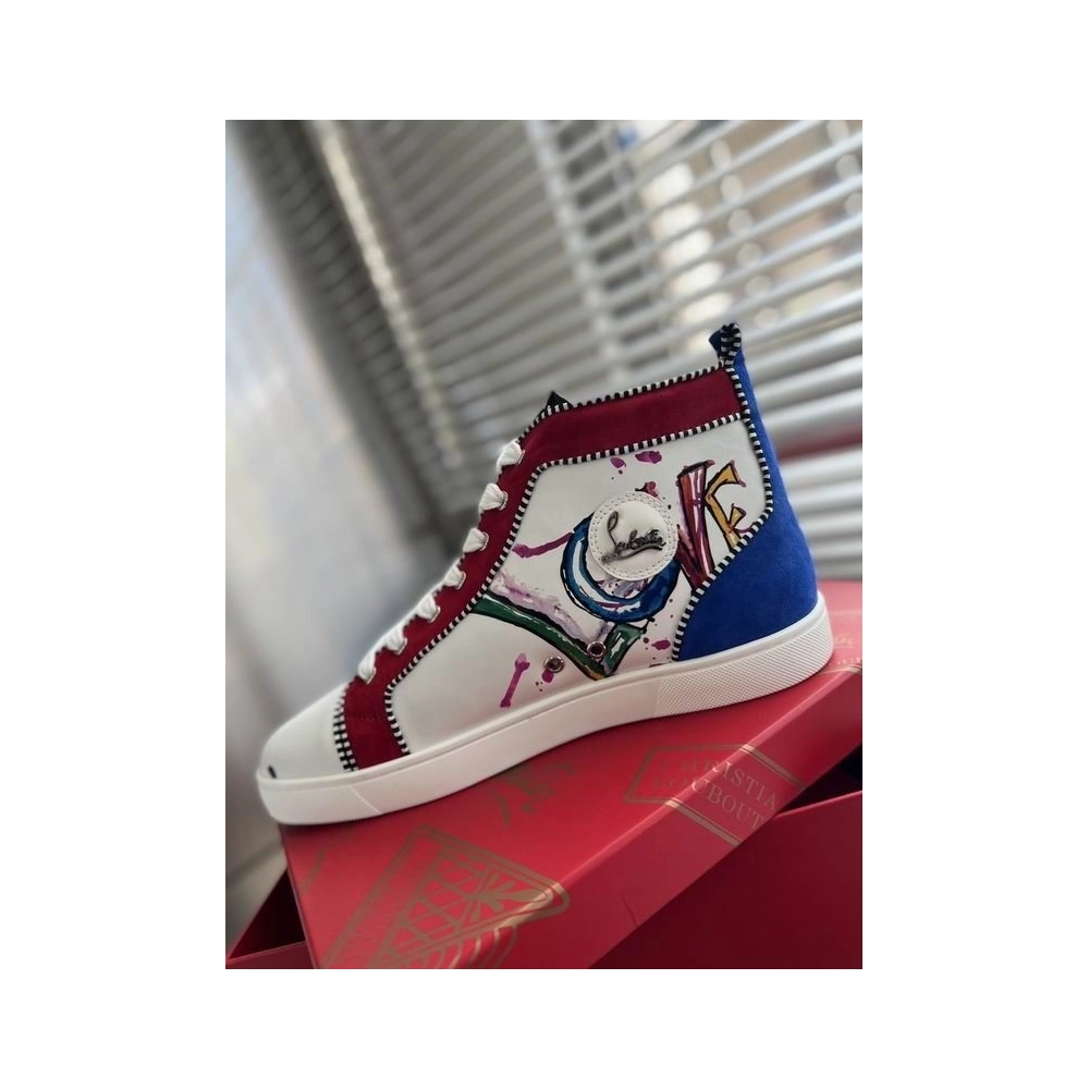 Discount Christian Louboutin Rantus Orlato Sneakers Love Calfskin Multicolor Outlet