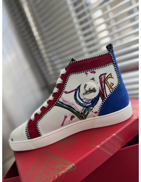 Discount Christian Louboutin Rantus Orlato Sneakers Love Calfskin Multicolor Outlet